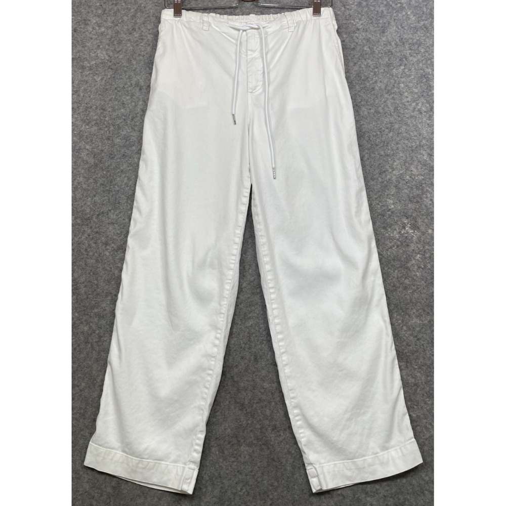 SPRWMN Flax Linen Pants White Ivory Small